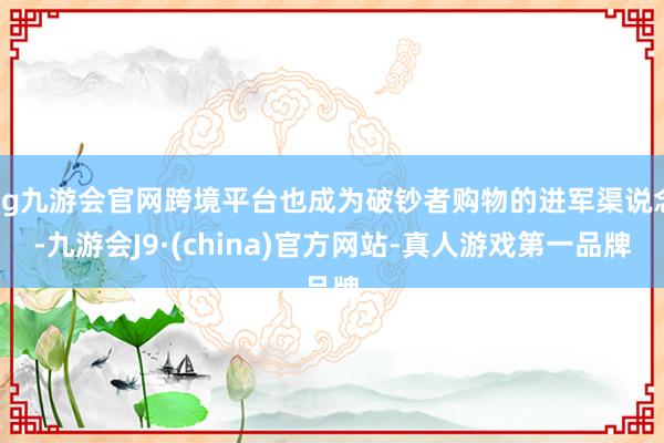 ag九游会官网跨境平台也成为破钞者购物的进军渠说念-九游会J9·(china)官方网站-真人游戏第一品牌