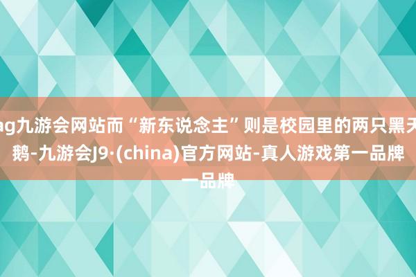 ag九游会网站而“新东说念主”则是校园里的两只黑天鹅-九游会J9·(china)官方网站-真人游戏第一品牌